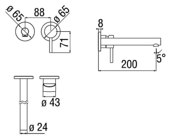 Cмеситель для раковины Nobili Live LV00499/1WM белый