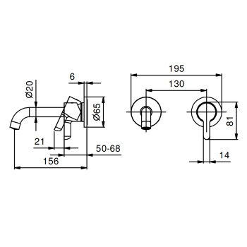 Смеситель для раковины Fantini Icona Classic 53 02 R411B хром