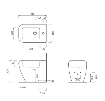 Унитаз напольный Cielo Jungle RASP1430 красный (уценка товар с экспозиции)