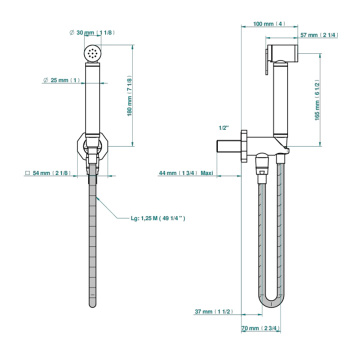 Гигиенический душ THG Les Ondes G8A-F31-5840/9 soft matt gold