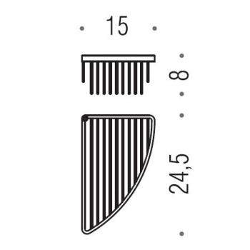 Угловая полочка Colombo Angolari хром B9610.CR