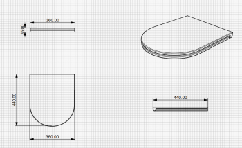 Крышка с сиденьем для подвесного унитаза GSG Ceramic Design Like LKCOPRSLTICR025 с микролифтом - бирюзовый матовый