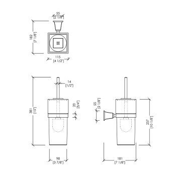 Ершик подвесной Devon&Devon Time хром TM320CR