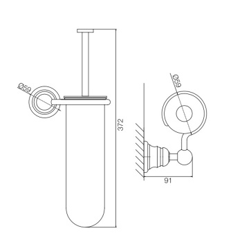 Ёршик настенный Fima Carlo Frattini Victory стеклянный, хром F6066/1CR