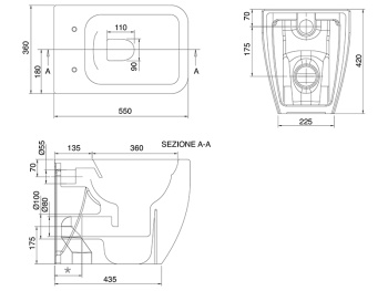 Унитаз напольный Scarabeo Teorema 2.0 5138/CL