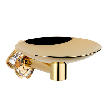 Мыльница металлическая THG Petale De Cristal Clair U6A-F01-546GM полированное золото