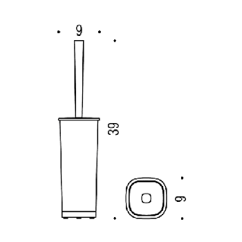 Туалетный ерш Colombo Alize напольный, хром B2506.CR-VAN