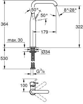 Cмеситель для раковины Grohe Essence 32901001 хром