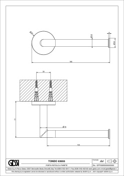 Держатель туалетной бумаги Gessi Tondo 63655.031 Chrome
