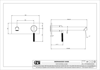 Смеситель для раковины Gessi Ingranaggio 63589.706 черный