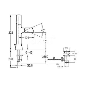 Смеситель для биде Jacob Delafon Toobi E8961-BN