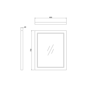 Зеркало Burlington Classic M6OS бежевый