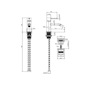 Смеситель для биде Bossini Teo Z00702.030 хром