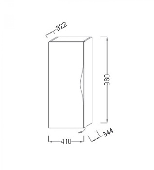 Шкаф-пенал Jacob Delafon Stillness EB2006G-P7 натуральный тёмный дуб