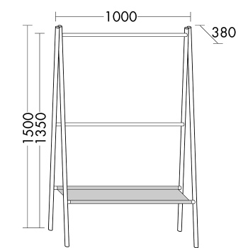 Burgbad Mya Полотенцедержатель 100x150 см, черный HHRE100 F3192