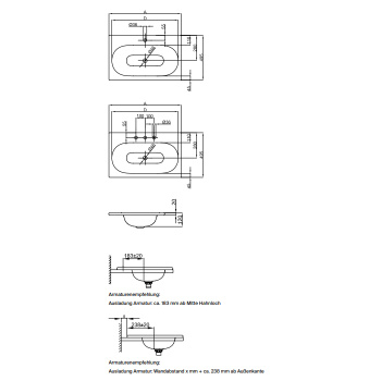 Раковина встраиваемая на столешницу Bette Comodo A215-000 HLW1