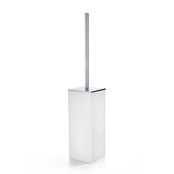 3SC Mood White Туалетный ёршик, напольный, композит Solid Surface, цвет: белый матовый/хром MW17ASL