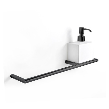 3SC Guy Полотенцедержатель и мыльница, 40см.,  справа, подвесная, композит Solid Surface, цвет: белый матовый/черный матовый GU10DXNO