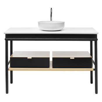 Burgbad Mya Комплект напольной мебели 120x50x79 см, цвет: дуб черный/белый SFKH120 F3192 C0037*1