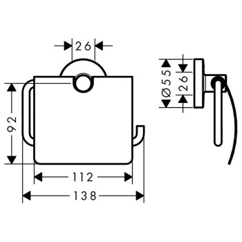 Hansgrohe Logis Universal Держатель туалетной бумаги , хром