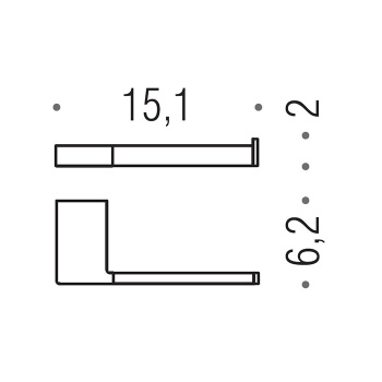 Держатель для туалетной бумаги Colombo MiniQ DX PVD нержавеющая сталь B5008D.HPS1