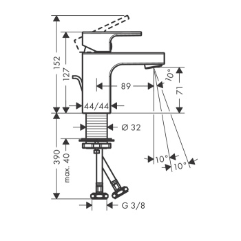 Смеситель для раковины Hansgrohe Vernis Shape 70 71593000 хром