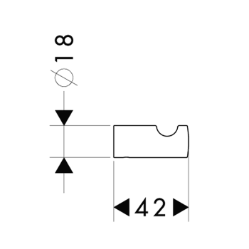 Крючок одинарный Hansgrohe Logis 40511000