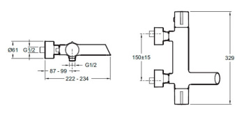 Смеситель для ванны Jacob Delafon TOOBI E8992-CP