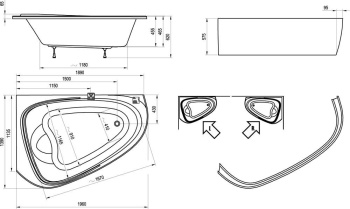 Акриловая ванна Ravak Love Story II 196x139 C751000000