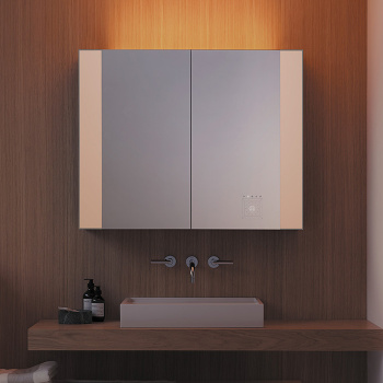 Burgbad RL40 Зеркальный шкаф 140х15х80см., 2 зеркальные двери с обоих сторон, подсветка, 4 стеклянные полки, Smart-Home-System, 2 розетки SPQY140