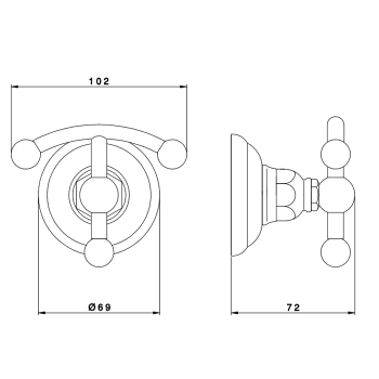 Крючок Nicolazzi Accessori тёмная бронза 1481DB
