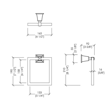 Полотенцедержатель кольцо Devon&Devon Time хром TM307CR