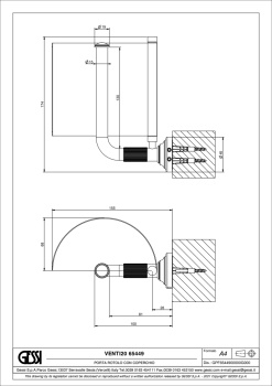 Держатель туалетной бумаги Gessi Venti20 65449.031 Chrome