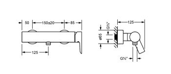 Смеситель для ванны Jorger Exal 632.20.600.065 platinum