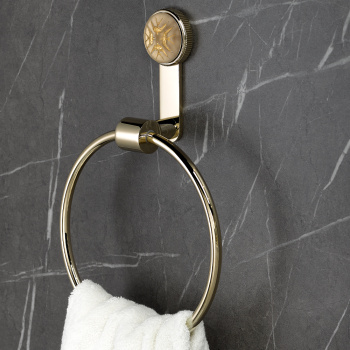 Полотенцедержатель THG Hirondelles Gold Stamped A4L-A02-504N хром