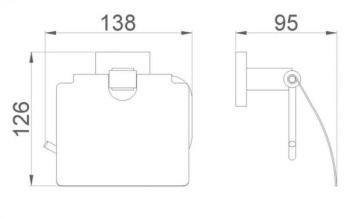 Держатель для туалетной бумаги Nofer с крышкой BARCELONA 16917.B