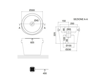 Раковина накладная Scarabeo BUCKET 8801CR