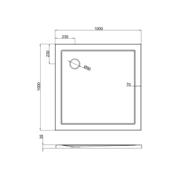 Поддон Burlington 1000x1000 Z1162