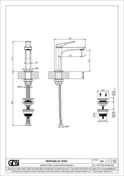 Смеситель для раковины Gessi Ventaglio 72051.031 хром