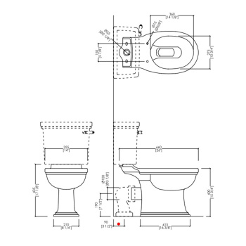 Бачок для унитаза моноблока Devon&Devon Rose белый IBCMROSE