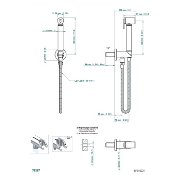 Гигиенический душ THG Collection "o" G4P-F31-5840/9 soft matt gold
