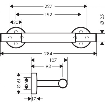 Подставка для ног, Hansgrohe, Unica Comfort, подножка, шгв 284*107*61, цвет-хром