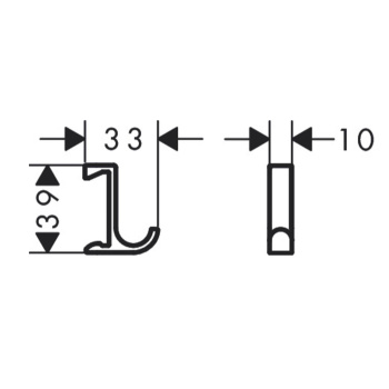 HG WallStoris Крючок узкий, матовый белый