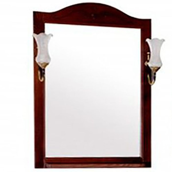 Зеркало ASB-Woodline Салерно 65см с полкой+светильники  9690