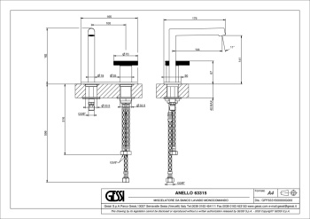Смеситель для раковины Gessi Anello 63315.299 черный