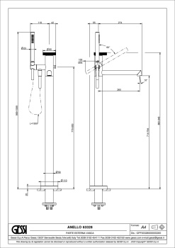 Смеситель для ванны Gessi Anello 63328.031 Chrome