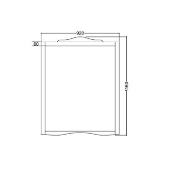 Зеркало в деревянной раме Kerasan Retro 92xh116, noce, орех 734540