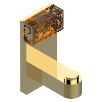 Крючок одинарный THG Ginkgo U5E-F01-517 полированное золото