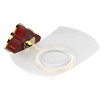 Мыльница стеклянная THG Petale De Cristal Rouge U6C-F01-500 полированное золото