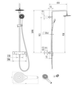 Душевая стойка Villeroy&Boch Embrace TVS1082000561